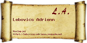 Lebovics Adrienn névjegykártya